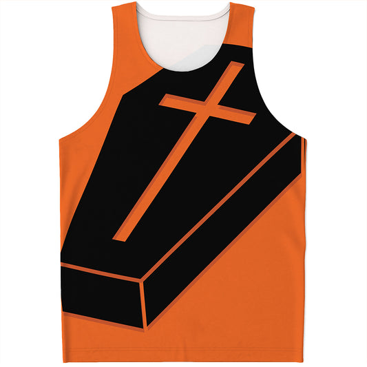 Halloween Vampire Coffin Print Men's Tank Top