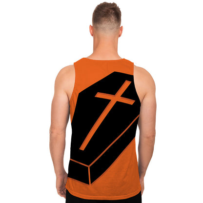 Halloween Vampire Coffin Print Men's Tank Top