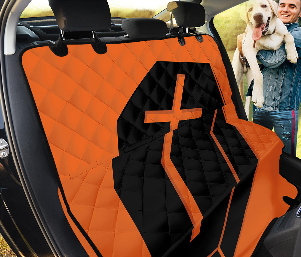 Halloween Vampire Coffin Print Pet Car Back Seat Cover