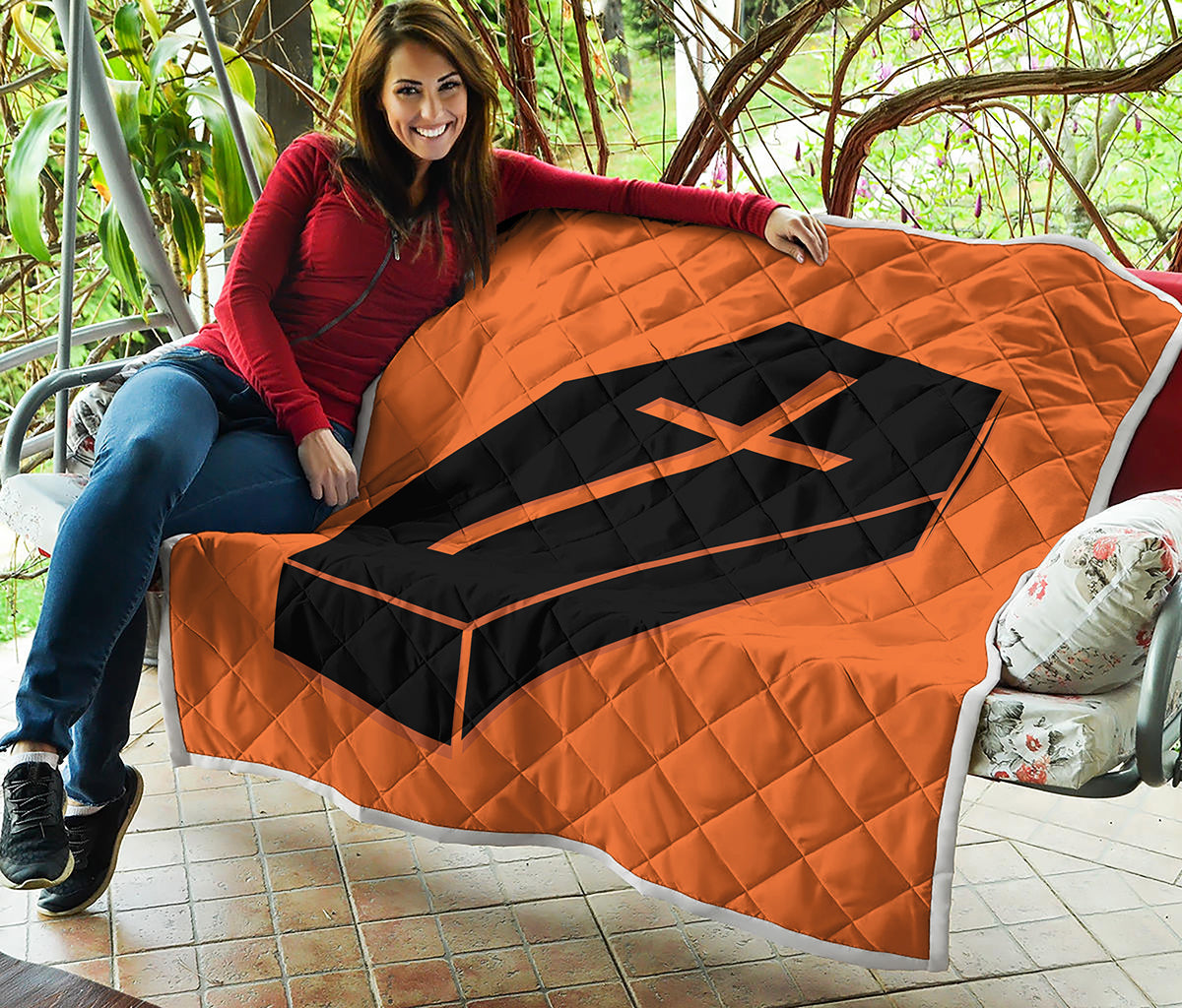 Halloween Vampire Coffin Print Quilt