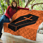 Halloween Vampire Coffin Print Quilt