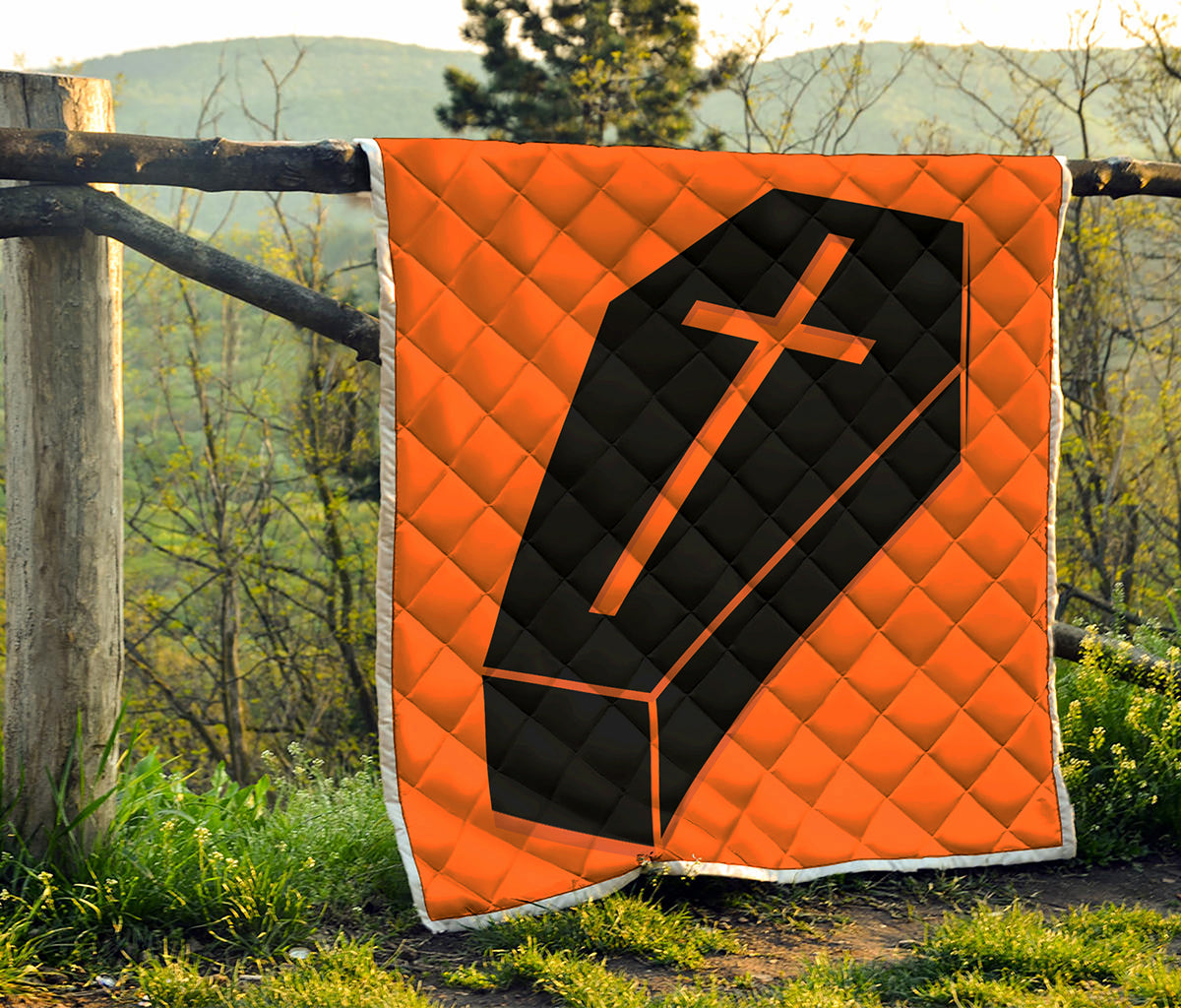 Halloween Vampire Coffin Print Quilt