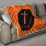 Halloween Vampire Coffin Print Quilt