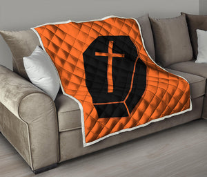 Halloween Vampire Coffin Print Quilt