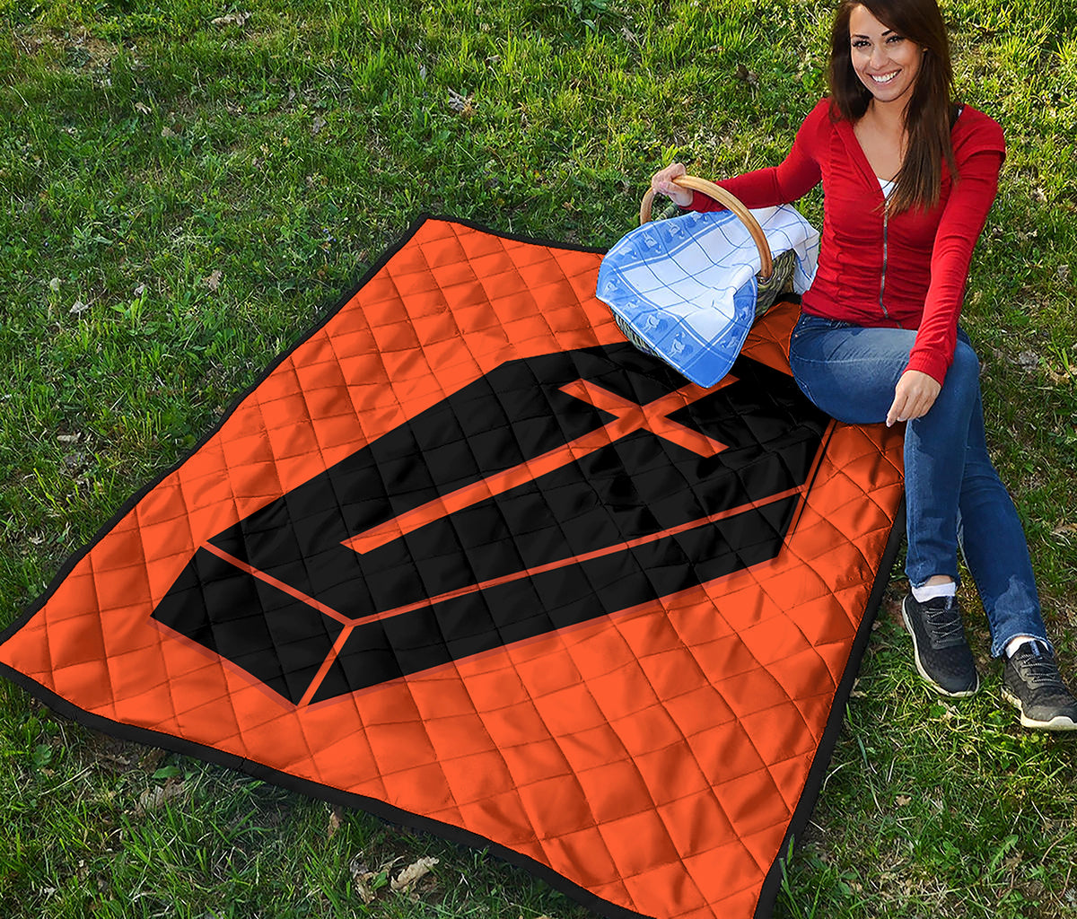 Halloween Vampire Coffin Print Quilt