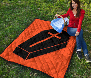 Halloween Vampire Coffin Print Quilt