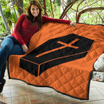 Halloween Vampire Coffin Print Quilt