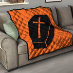 Halloween Vampire Coffin Print Quilt