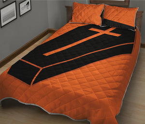 Halloween Vampire Coffin Print Quilt Bed Set