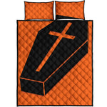 Halloween Vampire Coffin Print Quilt Bed Set