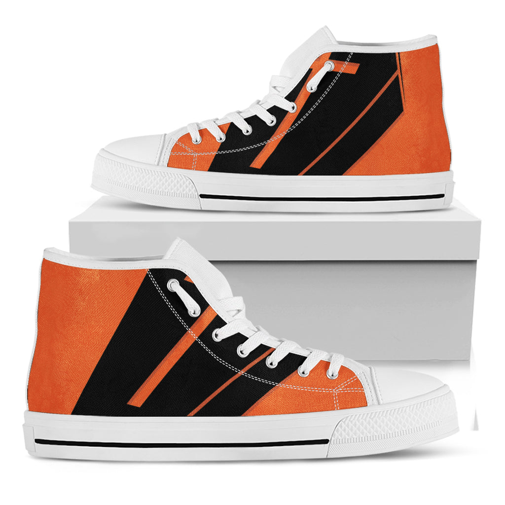 Halloween Vampire Coffin Print White High Top Shoes