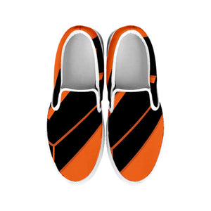 Halloween Vampire Coffin Print White Slip On Shoes