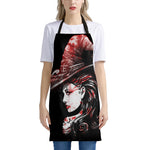 Halloween Vampire Girl Print Apron