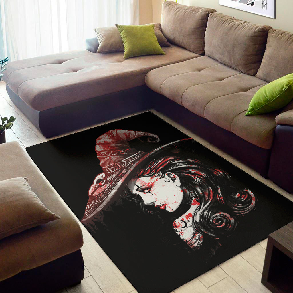 Halloween Vampire Girl Print Area Rug