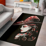 Halloween Vampire Girl Print Area Rug
