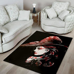 Halloween Vampire Girl Print Area Rug