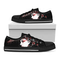 Halloween Vampire Girl Print Black Low Top Sneakers