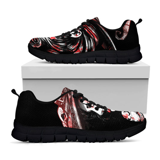 Halloween Vampire Girl Print Black Sneakers