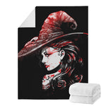 Halloween Vampire Girl Print Blanket