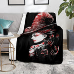 Halloween Vampire Girl Print Blanket
