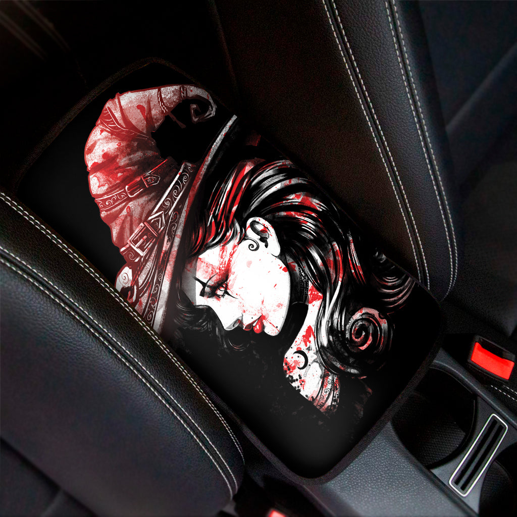 Halloween Vampire Girl Print Car Center Console Cover