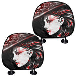 Halloween Vampire Girl Print Car Headrest Covers