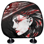 Halloween Vampire Girl Print Car Headrest Covers