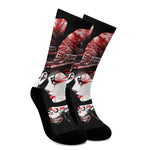 Halloween Vampire Girl Print Crew Socks