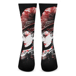 Halloween Vampire Girl Print Crew Socks