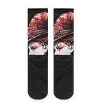 Halloween Vampire Girl Print Crew Socks