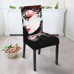Halloween Vampire Girl Print Dining Chair Slipcover