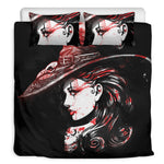 Halloween Vampire Girl Print Duvet Cover Bedding Set