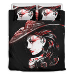 Halloween Vampire Girl Print Duvet Cover Bedding Set