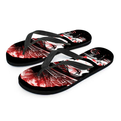Halloween Vampire Girl Print Flip Flops