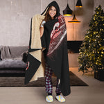 Halloween Vampire Girl Print Hooded Blanket