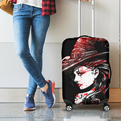 Halloween Vampire Girl Print Luggage Cover