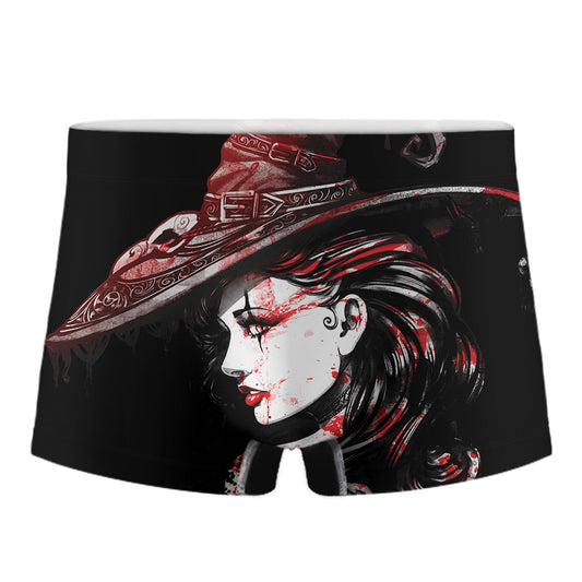 Halloween Vampire Girl Print Men's Boxer Briefs