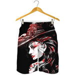 Halloween Vampire Girl Print Men's Shorts