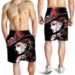 Halloween Vampire Girl Print Men's Shorts