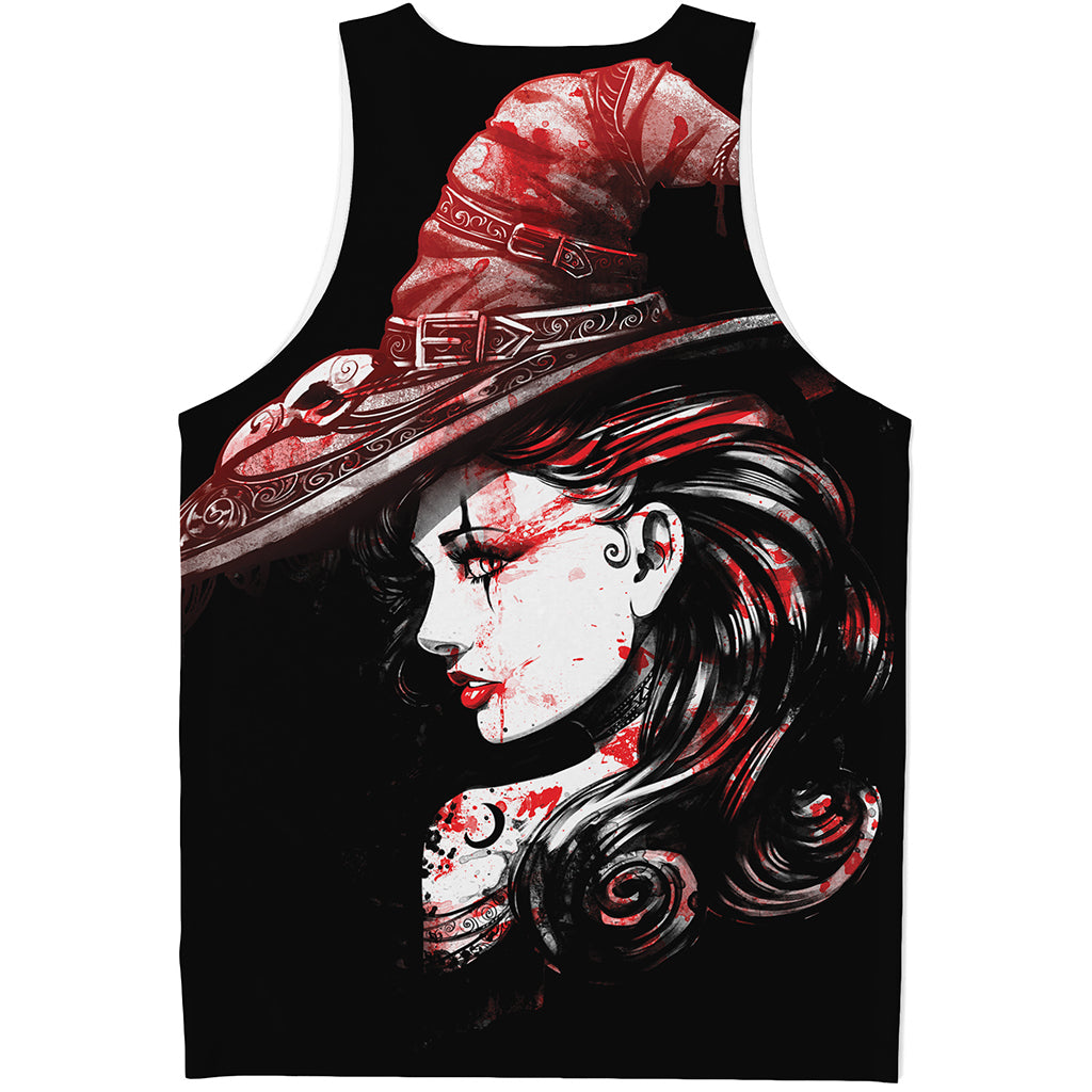 Halloween Vampire Girl Print Men's Tank Top