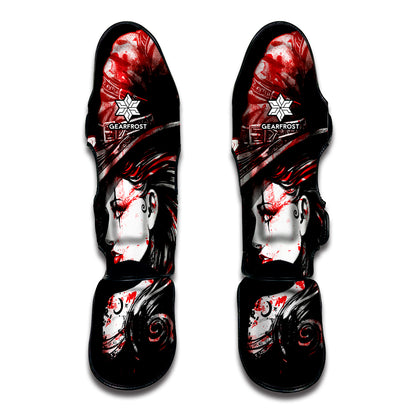Halloween Vampire Girl Print Muay Thai Shin Guard
