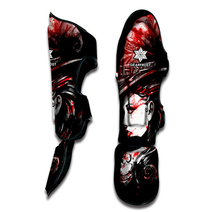 Halloween Vampire Girl Print Muay Thai Shin Guard