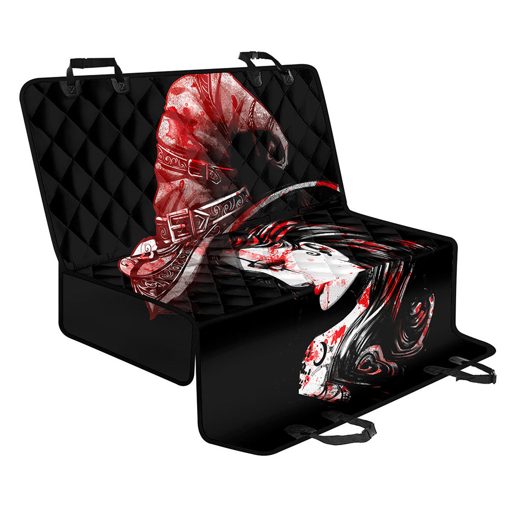 Halloween Vampire Girl Print Pet Car Back Seat Cover