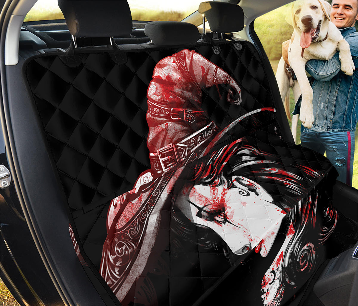 Halloween Vampire Girl Print Pet Car Back Seat Cover