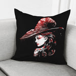 Halloween Vampire Girl Print Pillow Cover