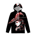 Halloween Vampire Girl Print Pullover Hoodie