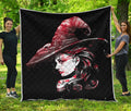 Halloween Vampire Girl Print Quilt