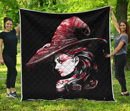 Halloween Vampire Girl Print Quilt