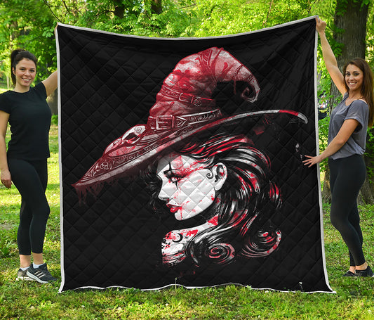 Halloween Vampire Girl Print Quilt