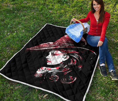 Halloween Vampire Girl Print Quilt